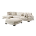 Homelegance - Traverse 4 Piece Modular Sectional with Reversible Chaise and Ottoman - 8555BE*CRACVCOT - GreatFurnitureDeal