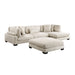 Homelegance - Traverse 4 Piece Modular Sectional with Reversible Chaise and Ottoman - 8555BE*CRACVCOT - GreatFurnitureDeal