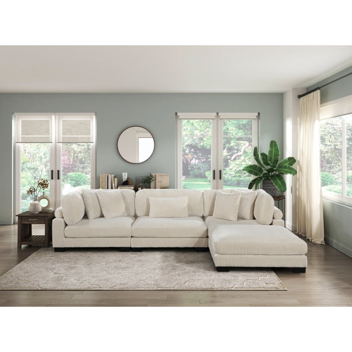 Homelegance - Traverse 4 Piece Modular Sectional with Ottoman - 8555BE*4OT - GreatFurnitureDeal