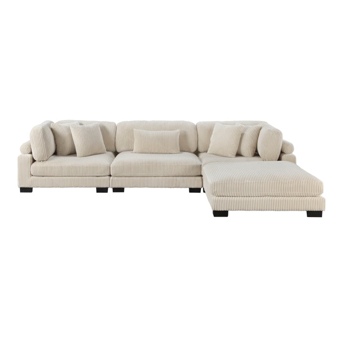 Homelegance - Traverse 4 Piece Modular Sectional with Ottoman - 8555BE*4OT