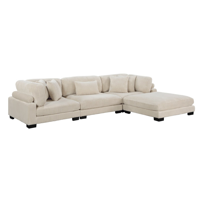 Homelegance - Traverse 4 Piece Modular Sectional with Ottoman - 8555BE*4OT