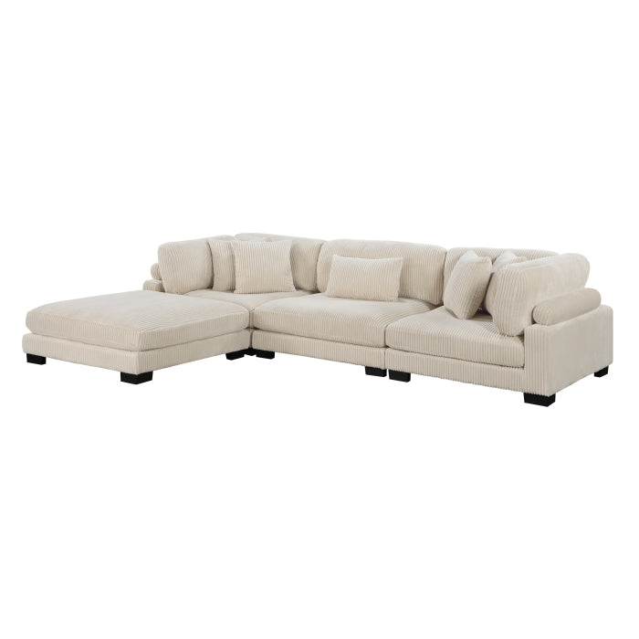 Homelegance - Traverse 4 Piece Modular Sectional with Ottoman - 8555BE*4OT - GreatFurnitureDeal