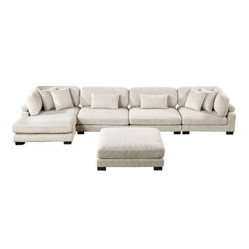 Homelegance - Traverse 5 Piece Modular Sectional with Reversible Chaise and Ottoman - 8555BE*CR2ACVCOT - GreatFurnitureDeal