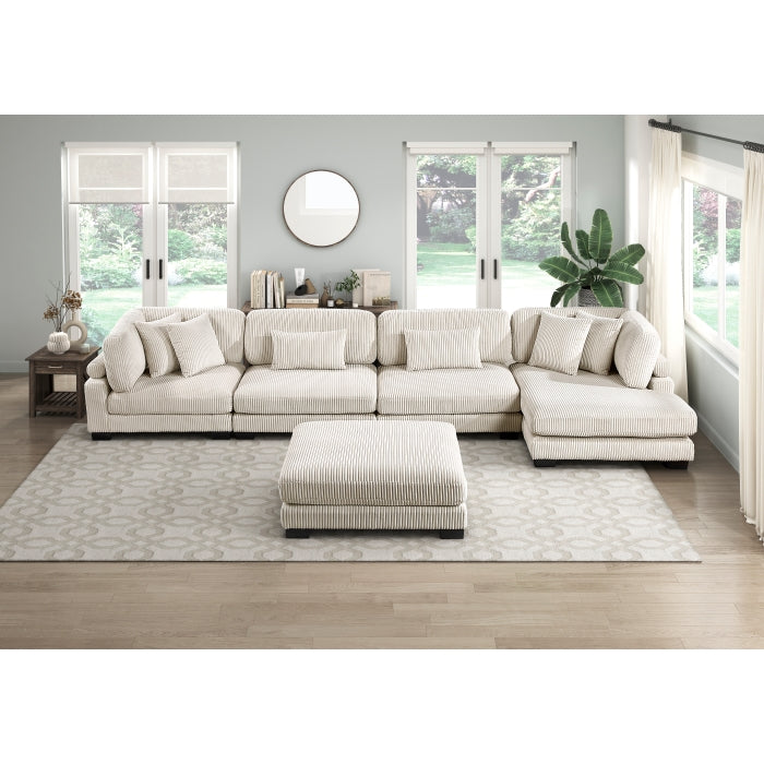 Homelegance - Traverse 5 Piece Modular Sectional with Reversible Chaise and Ottoman - 8555BE*CR2ACVCOT - GreatFurnitureDeal