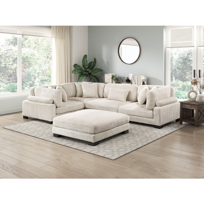 Homelegance - Traverse 5 Piece Modular Sectional with Ottoman - 8555BE*3CRACOT