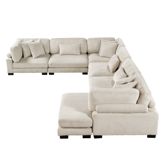 Homelegance - Traverse 6 Piece Modular Sectional with Reversible Chaise - 8555BE*2CR3ACVC