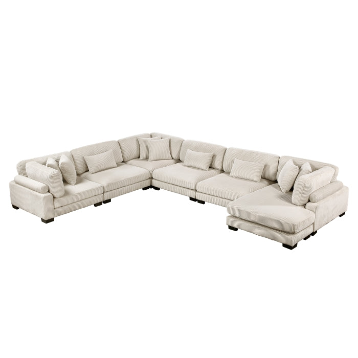 Homelegance - Traverse 6 Piece Modular Sectional with Reversible Chaise - 8555BE*2CR3ACVC