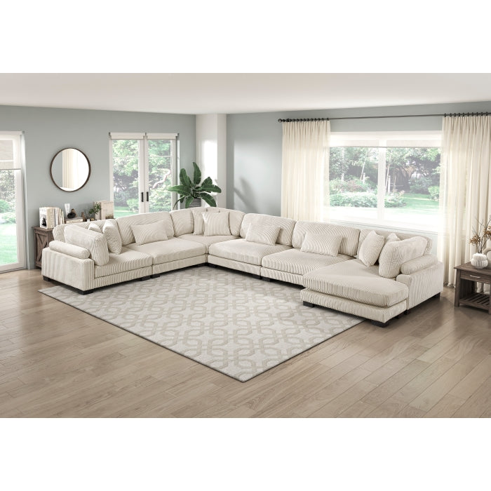 Homelegance - Traverse 6 Piece Modular Sectional with Reversible Chaise - 8555BE*2CR3ACVC