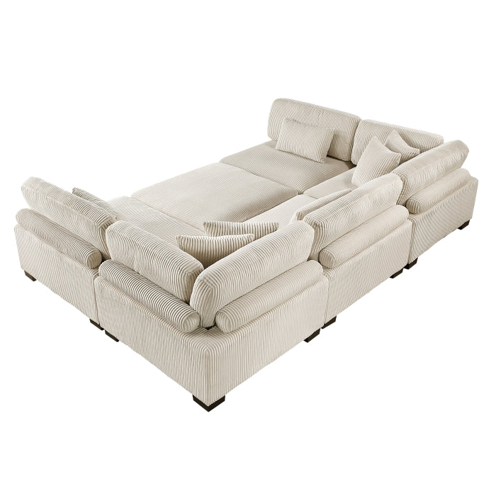 Homelegance - Traverse 6 Piece Modular Sectional with Ottoman - 8555BE*6OT