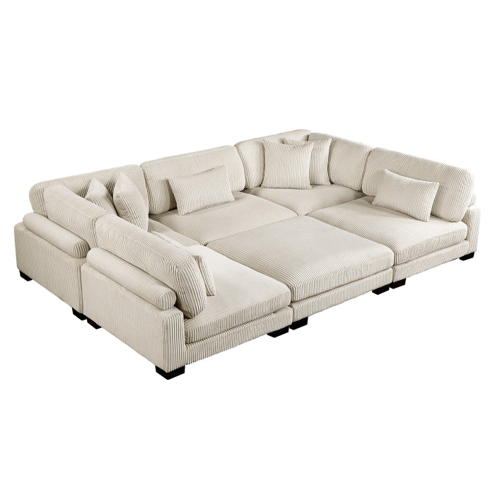 Homelegance - Traverse 6 Piece Modular Sectional with Ottoman - 8555BE*6OT