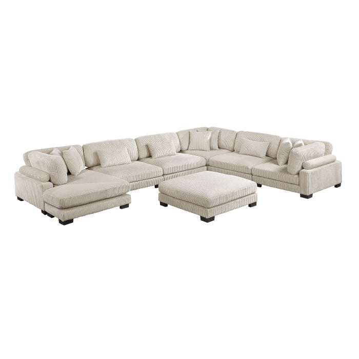 Homelegance - Traverse 7 Piece Modular Sectional with Reversible Chaise and Ottoman - 8555BE*2CR3ACVCOT - GreatFurnitureDeal