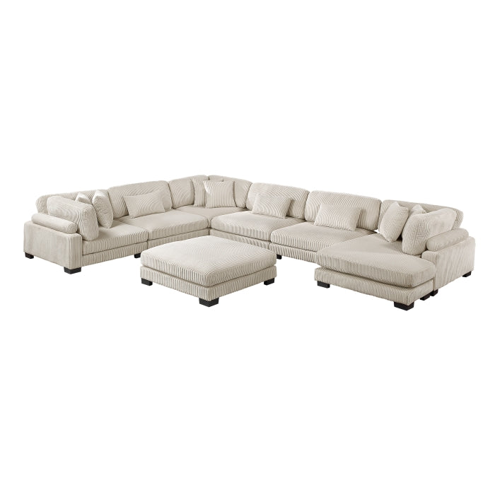 Homelegance - Traverse 7 Piece Modular Sectional with Reversible Chaise and Ottoman - 8555BE*2CR3ACVCOT - GreatFurnitureDeal