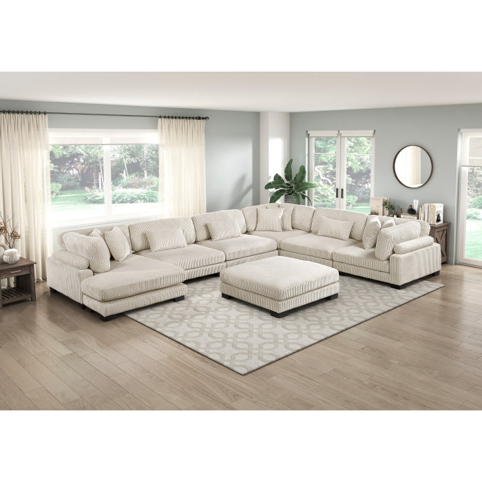 Homelegance - Traverse 7 Piece Modular Sectional with Reversible Chaise and Ottoman - 8555BE*2CR3ACVCOT
