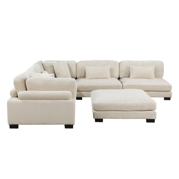 Homelegance - Traverse 6 Piece Modular Sectional with Ottoman - 8555BE*6OT