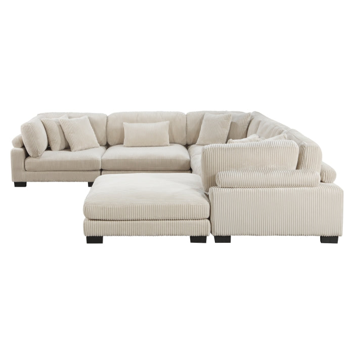 Homelegance - Traverse 6 Piece Modular Sectional with Ottoman - 8555BE*3CR2ACOT