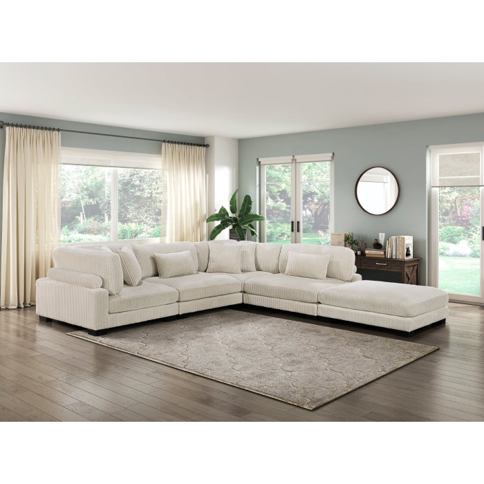Homelegance - Traverse 5 Piece Modular Sectional with Ottoman - 8555BE*5OT