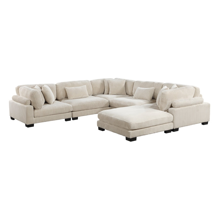 Homelegance - Traverse 6 Piece Modular Sectional with Ottoman - 8555BE*3CR2ACOT