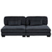 Homelegance - Traverse 4 Piece Modular Sectional with Ottoman in Black - 8555BK*2AC1CROT - GreatFurnitureDeal
