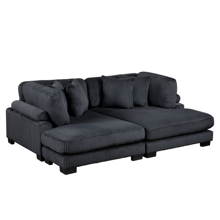 Homelegance - Traverse 2 Piece Chaise Lounge in Black - 8555BK*2VC - GreatFurnitureDeal