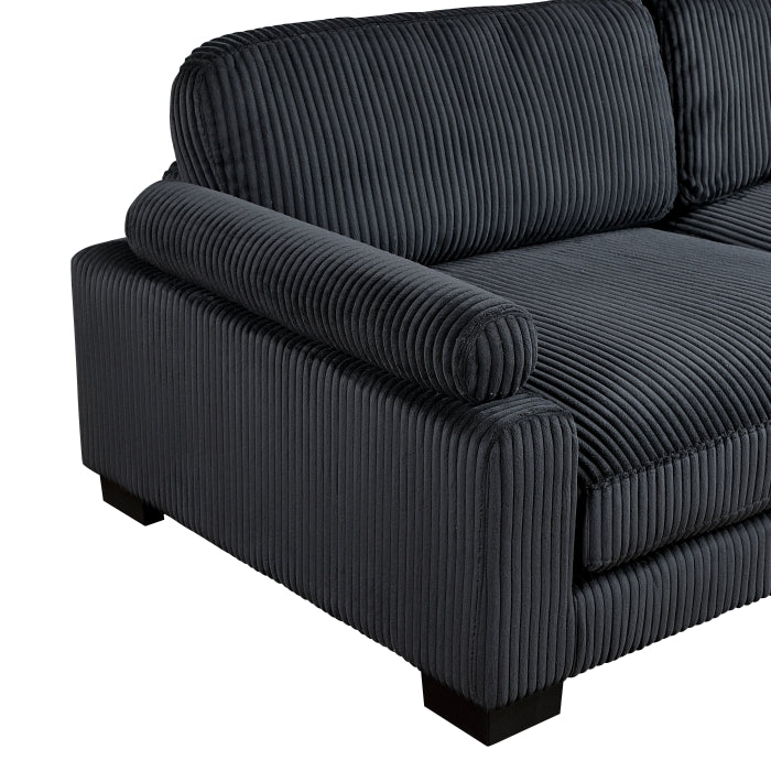 Homelegance - Traverse 6 Piece Modular Sectional with Ottomans in Black - 8555BK*2CR2AC2OT - GreatFurnitureDeal