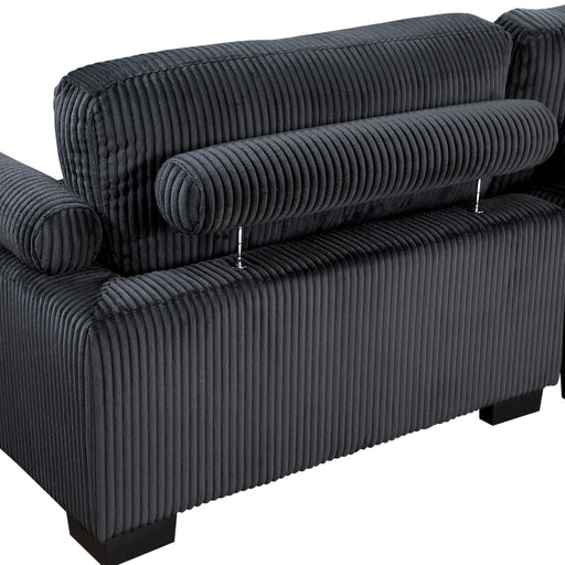 Homelegance - Traverse 4 Piece Modular Sectional with Ottoman in Black - 8555BK*4OT - GreatFurnitureDeal