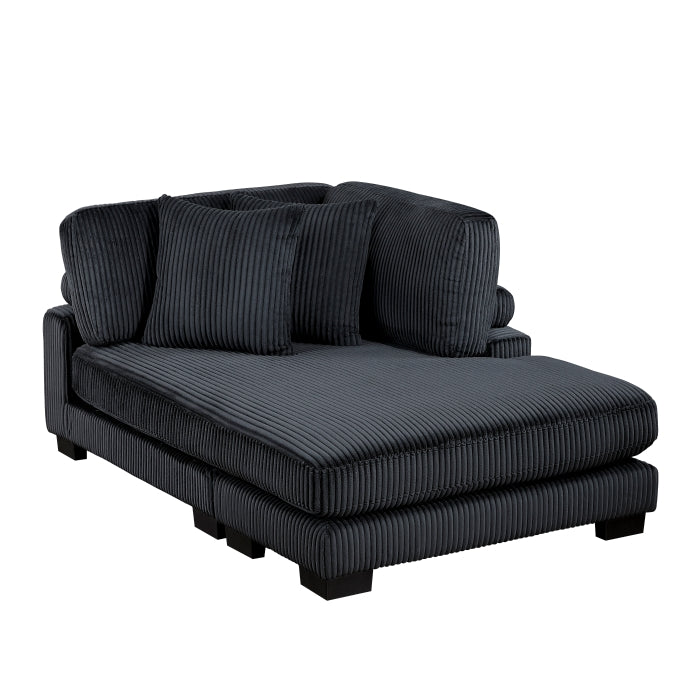 Homelegance - Traverse 4 Piece Modular Sectional with Reversible Chaise in Black - 8555BK*2AC2VC - GreatFurnitureDeal