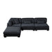 Homelegance - Traverse 4 Piece Modular Sectional with Ottoman in Black - 8555BK*2AC1CROT - GreatFurnitureDeal