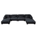 Homelegance - Traverse 6 Piece Modular Sectional with Ottomans in Black - 8555BK*2CR2AC2OT - GreatFurnitureDeal