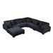 Homelegance - Traverse 6-Piece Modular Sectional with Ottoman in Black - 8555BK*3CR2ACOT - GreatFurnitureDeal