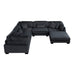 Homelegance - Traverse 6-Piece Modular Sectional with Ottoman in Black - 8555BK*3CR2ACOT - GreatFurnitureDeal