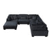 Homelegance - Traverse 6-Piece Modular Sectional with Ottoman in Black - 8555BK*3CR2ACOT - GreatFurnitureDeal