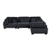 Homelegance - Traverse 4 Piece Modular Sectional in Black - 8555BK*3CRAC - GreatFurnitureDeal