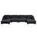 Homelegance - Traverse 4 Piece Modular Sectional with Reversible Chaise in Black - 8555BK*2AC2VC - GreatFurnitureDeal