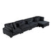 Homelegance - Traverse 4 Piece Modular Sectional with Reversible Chaise in Black - 8555BK*CR2ACVC - GreatFurnitureDeal