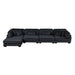 Homelegance - Traverse 4 Piece Modular Sectional with Reversible Chaise in Black - 8555BK*CR2ACVC - GreatFurnitureDeal