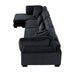 Homelegance - Traverse 4 Piece Modular Sectional with Reversible Chaise in Black - 8555BK*CR2ACVC - GreatFurnitureDeal