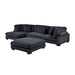 Homelegance - Traverse 4 Piece Modular Sectional in Black - 8555BK*CRACVCOT - GreatFurnitureDeal