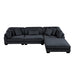 Homelegance - Traverse 4 Piece Modular Sectional with Ottoman in Black - 8555BK*4OT - GreatFurnitureDeal