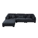 Homelegance - Traverse 4 Piece Modular Sectional with Ottoman in Black - 8555BK*4OT - GreatFurnitureDeal