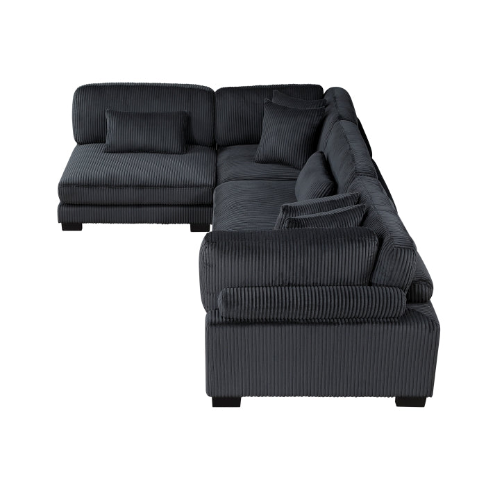 Homelegance - Traverse 4 Piece Modular Sectional in Black - 8555BK*4SC - GreatFurnitureDeal