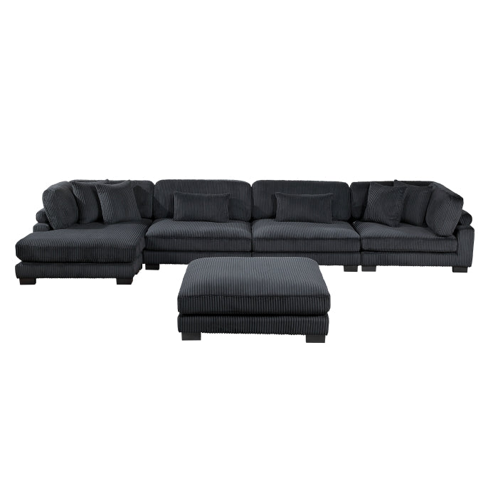 Homelegance - Traverse 5 Piece Modular Sectional in Black - 8555BK*CR2ACVCOT - GreatFurnitureDeal