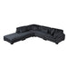 Homelegance - Traverse 5 Piece Modular Sectional with Ottoman in Black - 8555BK*5OT - GreatFurnitureDeal