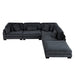 Homelegance - Traverse 5 Piece Modular Sectional with Ottoman in Black - 8555BK*5OT - GreatFurnitureDeal