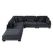 Homelegance - Traverse 5 Piece Modular Sectional with Ottoman in Black - 8555BK*5OT - GreatFurnitureDeal