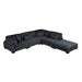 Homelegance - Traverse 5 Piece Modular Sectional with Ottoman in Black - 8555BK*5OT - GreatFurnitureDeal