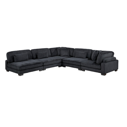 Homelegance - Traverse 5 Piece Modular Sectional in Black - 8555BK*5SC - GreatFurnitureDeal