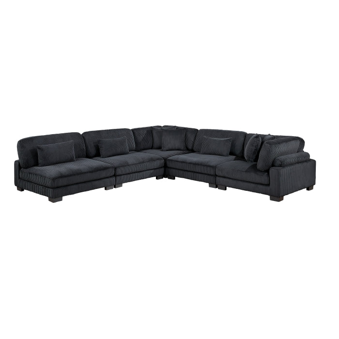 Homelegance - Traverse 5 Piece Modular Sectional in Black - 8555BK*5SC - GreatFurnitureDeal