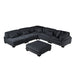 Homelegance - Traverse 6 Piece Modular Sectional with Ottoman in Black - 8555BK*6OT - GreatFurnitureDeal