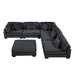 Homelegance - Traverse 6 Piece Modular Sectional with Ottoman in Black - 8555BK*6OT - GreatFurnitureDeal
