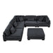 Homelegance - Traverse 6 Piece Modular Sectional with Ottoman in Black - 8555BK*6OT - GreatFurnitureDeal
